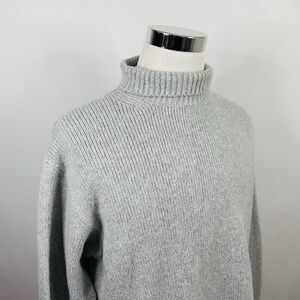 Uniqlo : C Size XL Womens Turtle Neck Sweater Gray Knit Wool Blend Casual